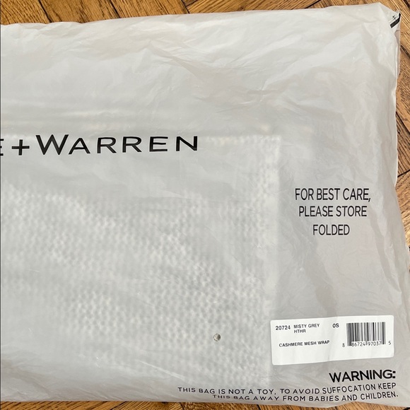 WHITE + WARREN 100% Cashmere Mesh Wrap